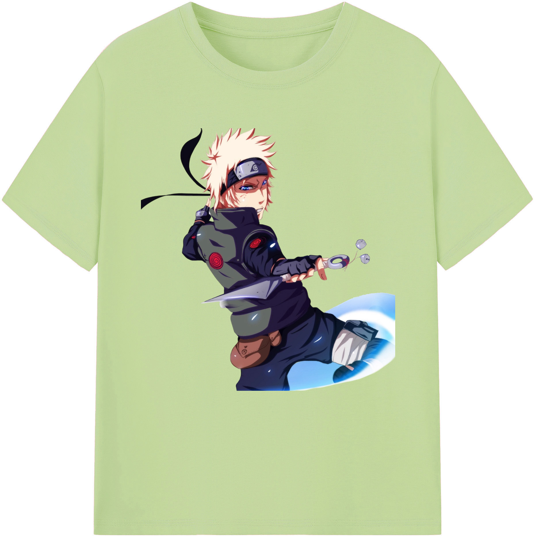 （画像用） NARUTO -ナルト- 波風 ミナト Namikaze Minato 綿100％半袖Tシャツ（フロントプリント）